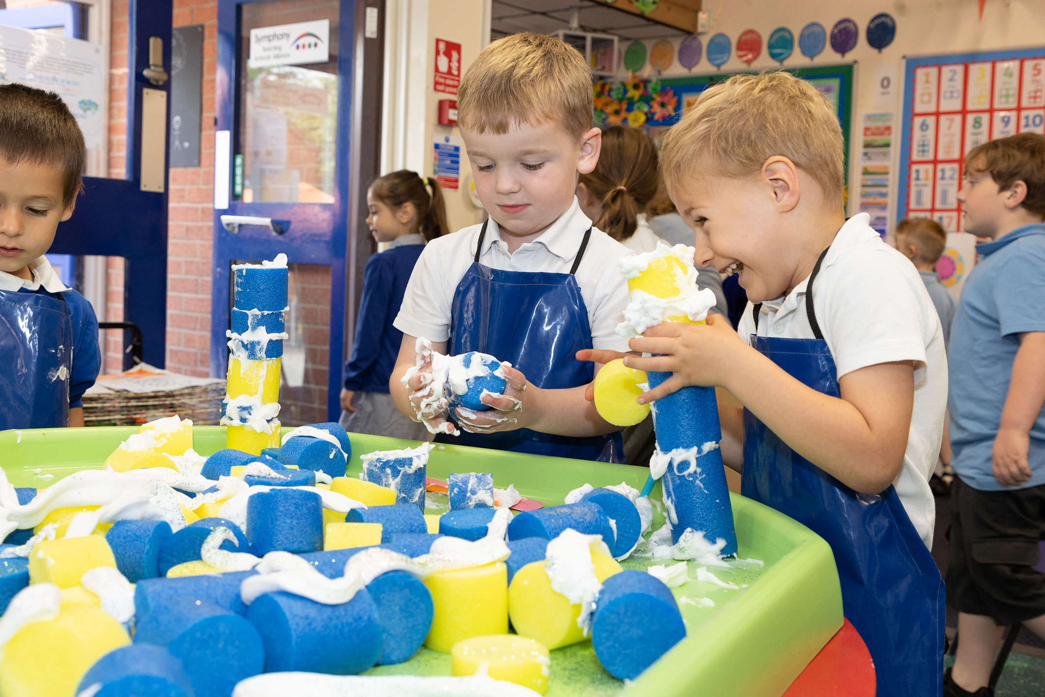 Children learning and playing