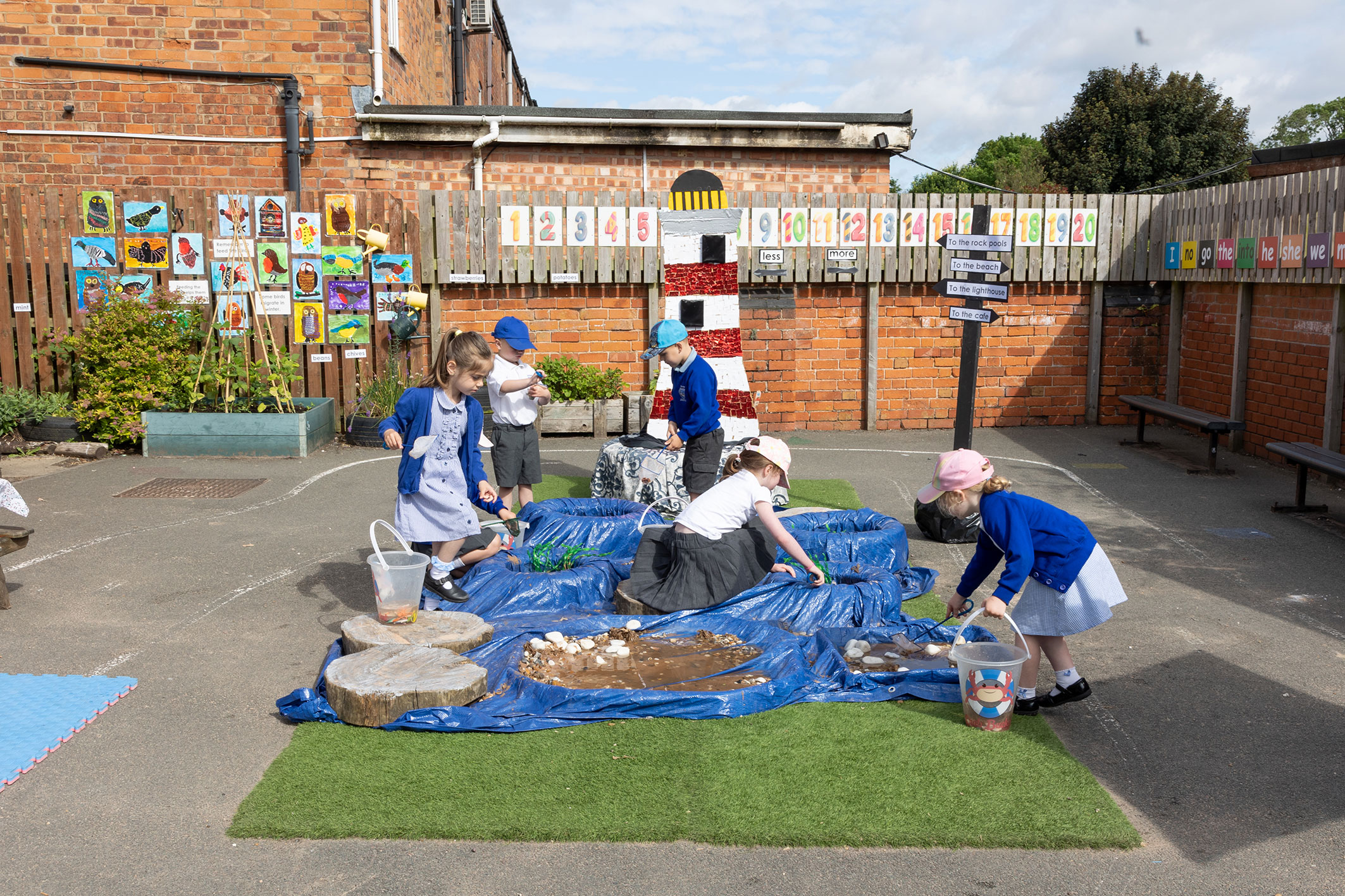 Children in reception playing