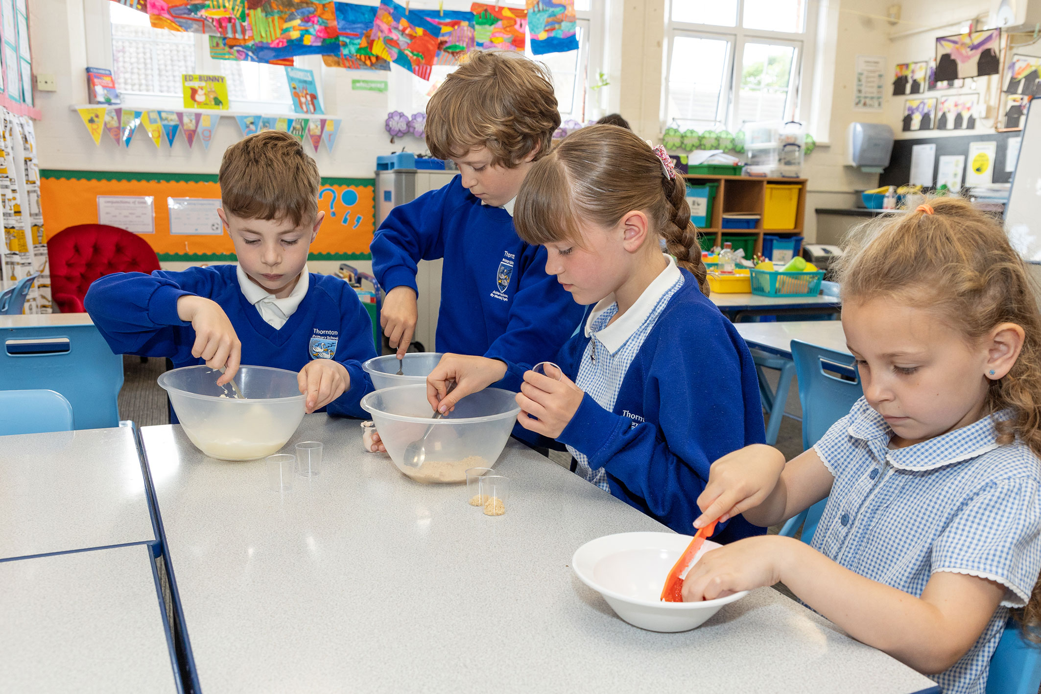 children cooking at Thornton